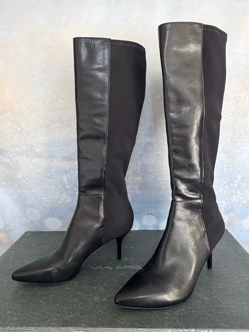 Via Spiga Monica Black Leather Boot - New/Unused